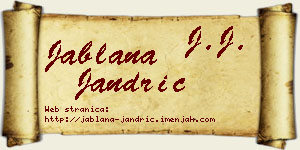 Jablana Jandrić vizit kartica
